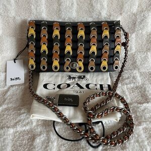 NWT!RARE! Coach 1941 Women's Shoulder Bag Dinky With Colorblock Coach Link 86831